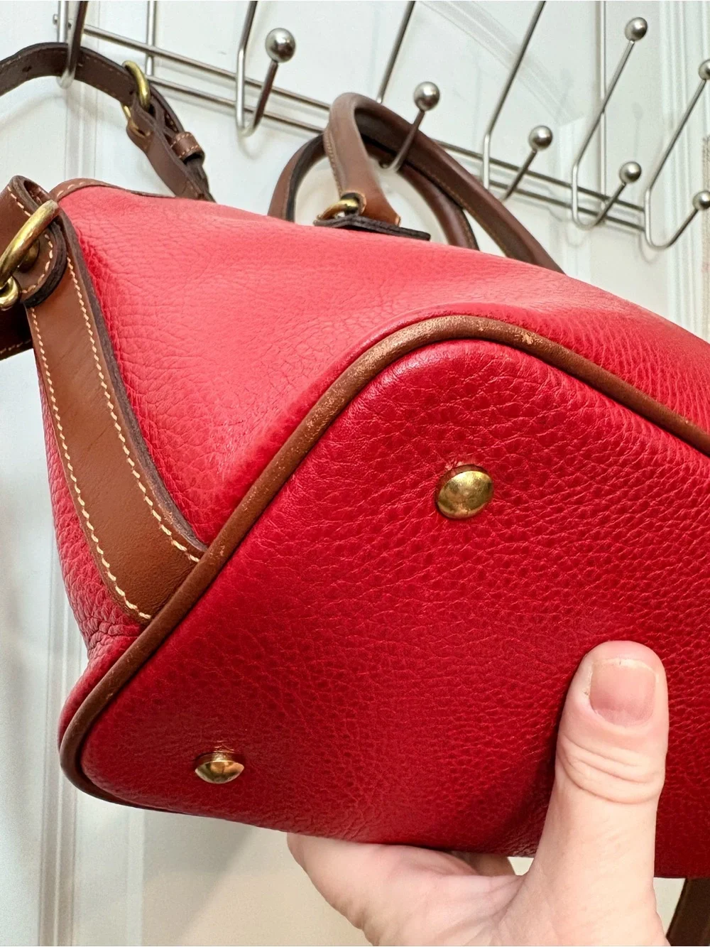 Coach 1993 Red Sheridan Roswell Satchel Crossbody Vintage